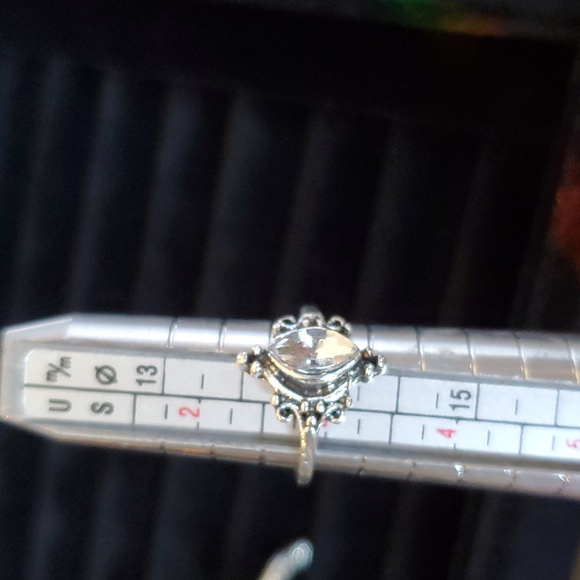 Set of 9 fire opal moon stone mixed fashion ring - Picture 8 of 10